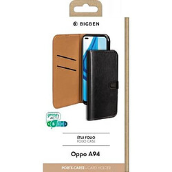 Bigben Etui Folio Wallet noir avec languette de fermeture pour Oppo A94 5G