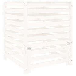 vidaXL Composteur Blanc 82,5x82,5x99,5 cm Bois massif de pin