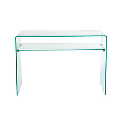 Vente-Unique Console - 1 niche - Verre trempé - Transparent - STILEOS