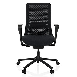 Chaise de bureau / chaise pivotante VERVIO dossier maille 3D / assise tissu noir hjh OFFICE