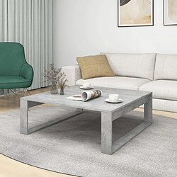 Avis Maison Chic Table basse pour salon | Table à café Gris béton 100x100x35 cm Aggloméré -GKD48632