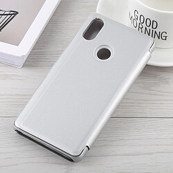 Avis Wewoo Coque Housse en cuir pour miroir Xiaomi Mi 8 avec support argent