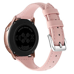 Bracelet en cuir véritable 22 mm, rose pour votre Samsung Galaxy Watch3 45mm/Huawei Watch GT 2 Pro