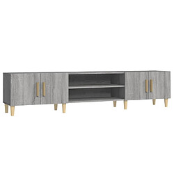 Maison Chic Meuble TV scandinave gris - Banc TV pour salon Sonoma 180x31,5x40 cm bois d'ingénierie -MN61476