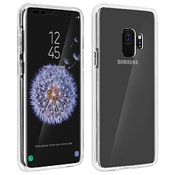 Avizar Coque Galaxy S9 Protection Silicone + Arrière Polycarbonate - Transparent