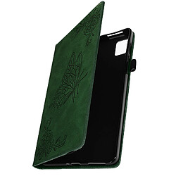 Avizar Étui Realme Pad Mini Motif Papillon Fleurs Rangement cartes Support vidéo Vert