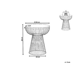 Avis Beliani Table d'appoint ronde en marbre blanc et doré CHEYNES