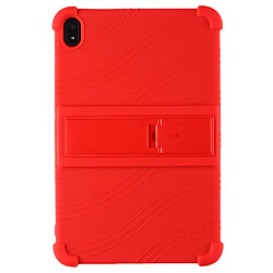 Coque en silicone flexible avec béquille, rouge pour votre Nokia T20