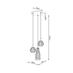 Luminaire Center Suspension Suba Acier Noir pas cher