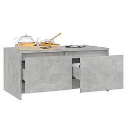 Acheter Maison Chic Table basse,Table Console Table d'appoint, Table pour salon Gris béton 90x50x41,5 cm Aggloméré -MN20848