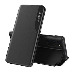 Ozzzo eco cuir view coque elegant livre avec kickstand pour samsung galaxy a02s eu noir