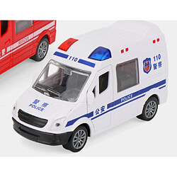 Avis Universal Urgence incendie éducation initiation cadeau sauvetage de la ville ambulance voiture policier camion de pompiers inertie modèle de voiture jouet(blanche)