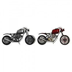 Look & Feel Horloge de table DKD Home Decor Motocyclette Fer (2 pcs) (44 x 13.5 x 23 cm)