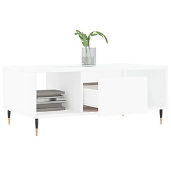 Avis vidaXL Table basse Blanc 90x50x36,5 cm Bois d'ingénierie