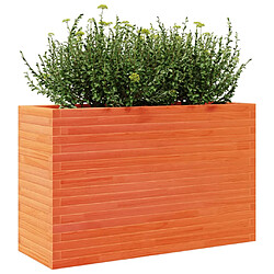 Avis vidaXL Jardinière cire marron 110x40x68,5 cm bois de pin massif