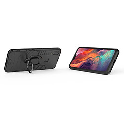 Wewoo Coque Housse de protection antichoc PC + TPU pour Vivo X21i, avec support d'anneau magnétique (Noir) pas cher