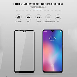 Wewoo Film en verre trempé mocolo 0.33mm 9H 2.5D avec impression soie pour Xiaomi Mi 9 SE (noir)