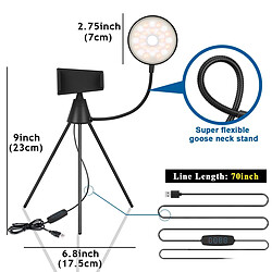 Yonis Ring Light LED Réglable Avec Trépied