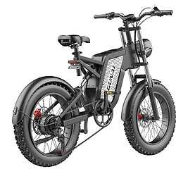 Vélo Électrique Sur Neige Plage GUNAI MX25 20" 1000w 25Ah Fatbike - Noir