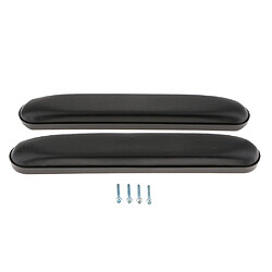 Avis 1 paire (2pcs) coussin coussinet pour fauteuil noir pu