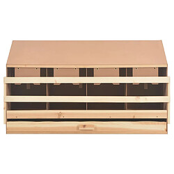 Acheter vidaXL Pondoir 4 compartiments 106x40x59 cm bois de pin massif