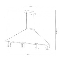 Luminaire Center Suspension Tsunami Sable blanc 67 Cm