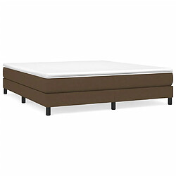 vidaXL Cadre de lit sans matelas marron foncé 160x200 cm tissu