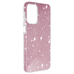 Avizar Coque pour Samsung Galaxy M23 et M13 et A23 5G Paillette Silicone Rose