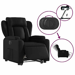 Maison Chic Fauteuil Relax pour salon, Fauteuil inclinable électrique noir similicuir -GKD39315 pas cher