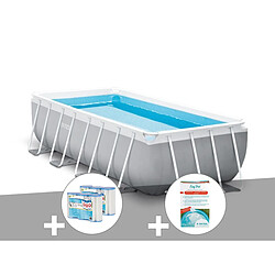 Kit piscine tubulaire Intex Prism Frame rectangulaire 4,00 x 2,00 x 1,00 m + 6 cartouches de filtration + Kit de traitement au chlore