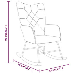 vidaXL Chaise à bascule Patchwork Tissu pas cher