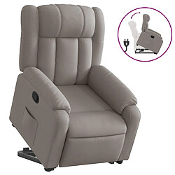 vidaXL Fauteuil inclinable taupe tissu