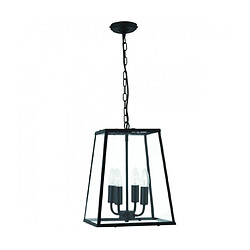 Searchlight Suspension 29 cm Voyager, noir, en verre