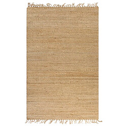 vidaXL Tapis tissé à la main Jute 120 x 180 cm Naturel