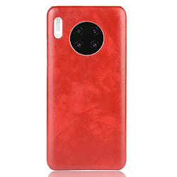 Wewoo Coque Rigide Pour Huawei Mate 30 Shockproof Litchi PC + PU Case Rouge