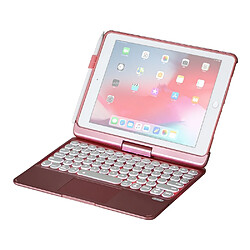 Wewoo Q5 Pour iPad 2017 et 2018 / Pro 9.7 / Air 2 / Air Rotation Clavier coloré en plastique brillant Rose Gold