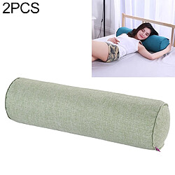 Wewoo 2 PCS Maternity Oreiller Coton Linge Cou Repose-Tête Corps Siège Dossier Sleeping PillowTaille 15x60cm Vert