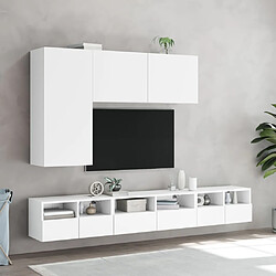 Avis vidaXL Meubles TV muraux 2 pcs blanc 60x30x30 cm bois d'ingénierie