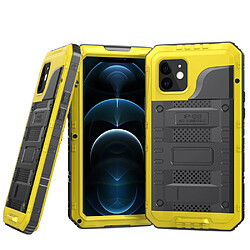 Coque en silicone + métal Antichoc Imperméable jaune pour votre Apple iPhone 12