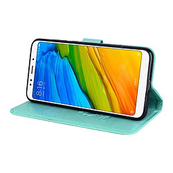 Wewoo Housse Étui vert et rose pour Xiaomi Redmi 5 Plus En Relief Horizontal Flip En Cuir PU En avec Titulaire & Fentes Carte Portefeuille pas cher