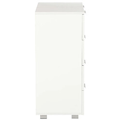 Avis vidaXL Buffet Blanc brillant 60x35x80 cm Bois d'ingénierie