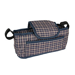 Monstershop Sac Caddy pour Poussette pour Animaux de Compagnie Tartan Bleu