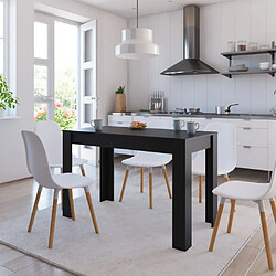 Maison Chic Table de salle à manger,Table à dîner Noir 120 x 60 x 76 cm Bois d'ingénierie -GKD22200