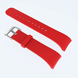 Wewoo Bracelet de montre en cuir couleur unie pour Galaxy Gear Fit2 R360 (rouge)