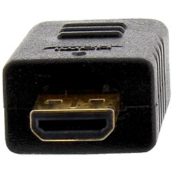 Câble HDMI haute vitesse InLine® avec Ethernet de type A à D mâle ultra-plat noir / or 0.3m