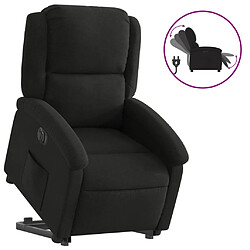 vidaXL Fauteuil inclinable électrique noir tissu