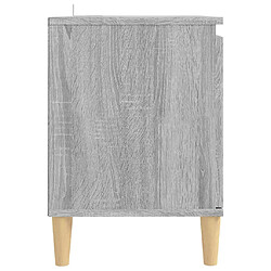 Acheter vidaXL Meuble TV avec pieds en bois solide Sonoma gris 103,5x35x50 cm