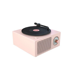 Universal Vintage Nostalgie Outdoor USB Chargeable Speaker Disc Player Shape Bluetooth Speaker Wireless Home Subwoofer Music Portable | Portable Speaker (Pink)