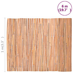 vidaXL Clôture Bambou 100x600 cm pas cher