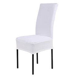 4pcs élégante salle à manger tabouret chaise couverture stretch protecteur blanc